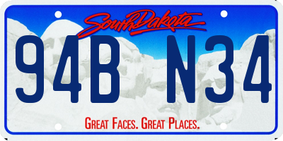 SD license plate 94BN34