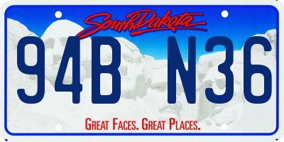 SD license plate 94BN36