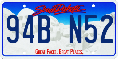 SD license plate 94BN52