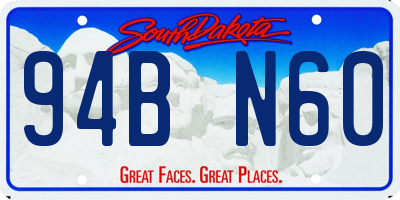 SD license plate 94BN60