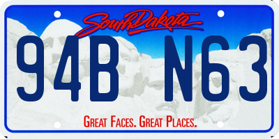 SD license plate 94BN63