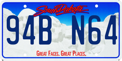 SD license plate 94BN64