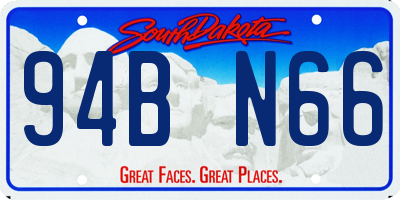 SD license plate 94BN66