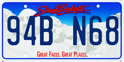 SD license plate 94BN68