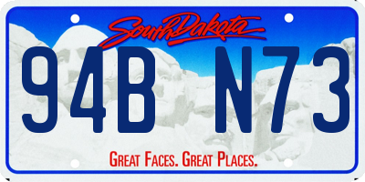 SD license plate 94BN73