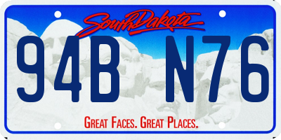 SD license plate 94BN76
