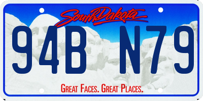 SD license plate 94BN79