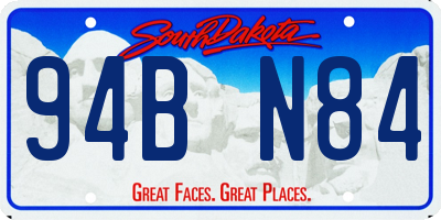 SD license plate 94BN84