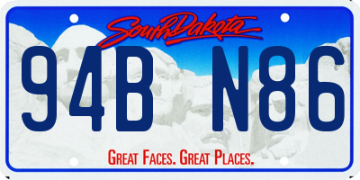 SD license plate 94BN86