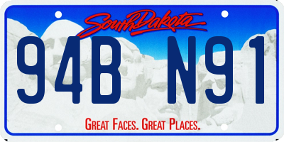 SD license plate 94BN91