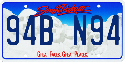 SD license plate 94BN94
