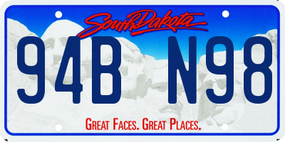 SD license plate 94BN98