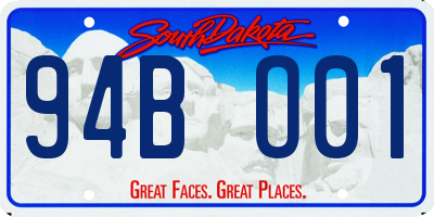 SD license plate 94BO01