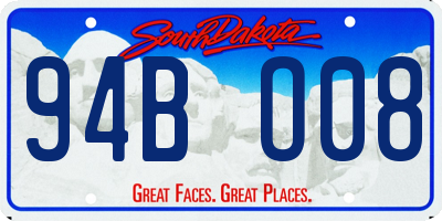 SD license plate 94BO08