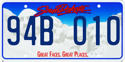 SD license plate 94BO10