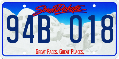 SD license plate 94BO18