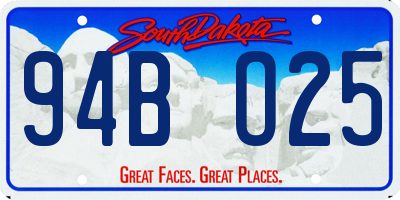 SD license plate 94BO25