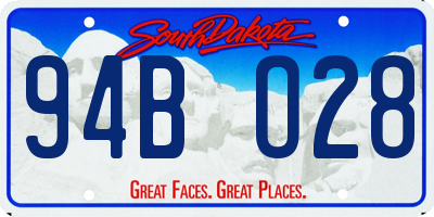 SD license plate 94BO28
