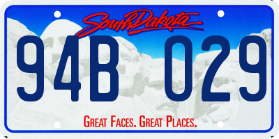 SD license plate 94BO29