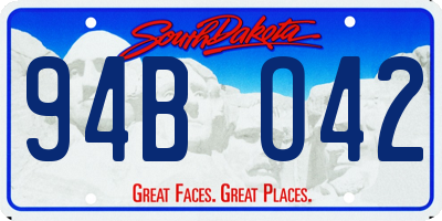 SD license plate 94BO42