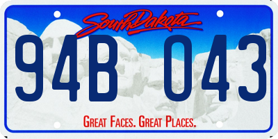 SD license plate 94BO43