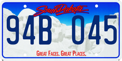 SD license plate 94BO45