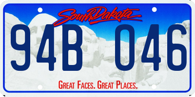 SD license plate 94BO46