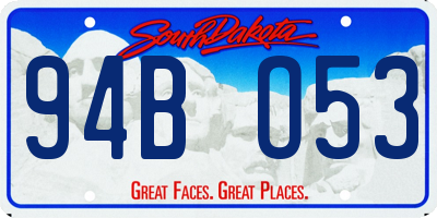 SD license plate 94BO53