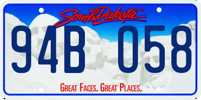 SD license plate 94BO58
