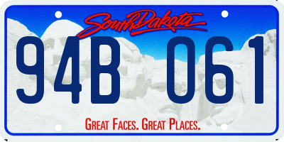 SD license plate 94BO61