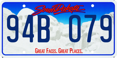 SD license plate 94BO79