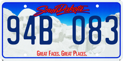 SD license plate 94BO83