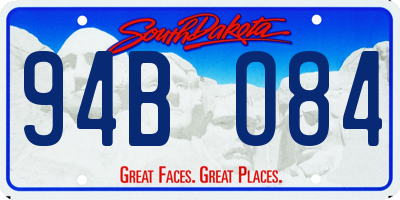 SD license plate 94BO84