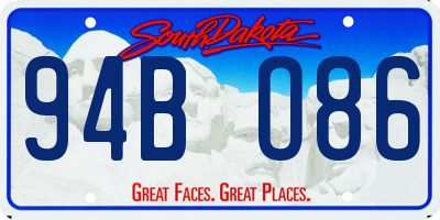 SD license plate 94BO86