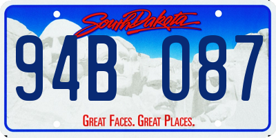 SD license plate 94BO87