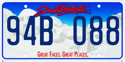 SD license plate 94BO88