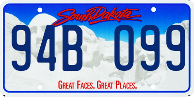 SD license plate 94BO99