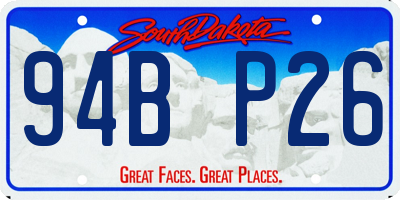 SD license plate 94BP26