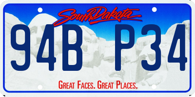 SD license plate 94BP34