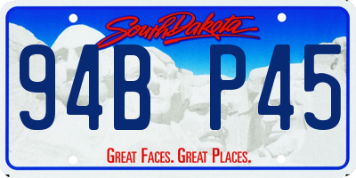 SD license plate 94BP45