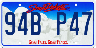 SD license plate 94BP47
