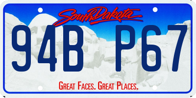 SD license plate 94BP67