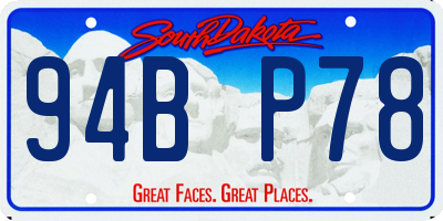 SD license plate 94BP78