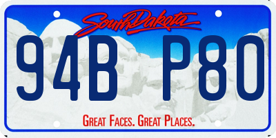 SD license plate 94BP80