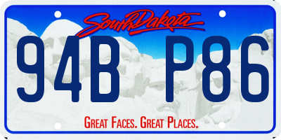 SD license plate 94BP86