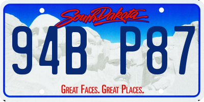 SD license plate 94BP87