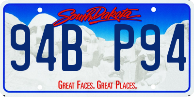 SD license plate 94BP94