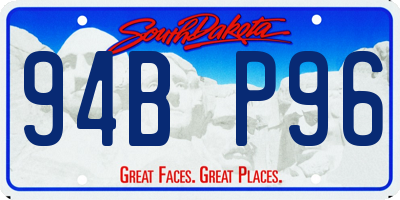 SD license plate 94BP96