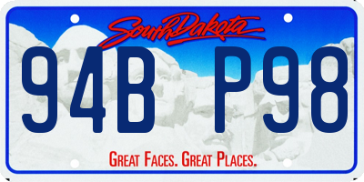SD license plate 94BP98