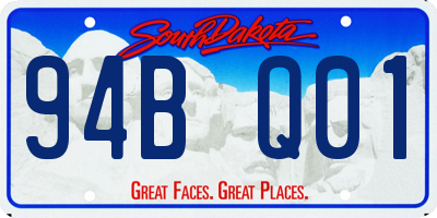 SD license plate 94BQ01